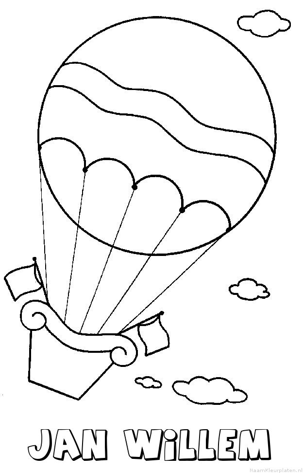 Jan willem luchtballon kleurplaat